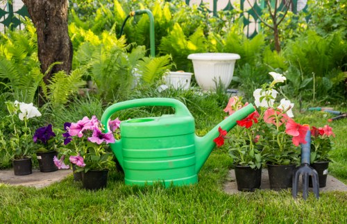 Beautifully maintained London garden in spring