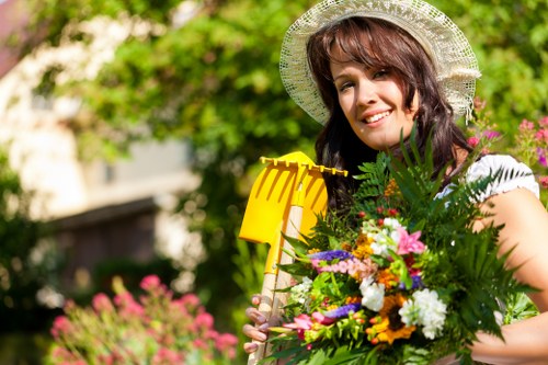 Garden maintenance activities like pruning and weeding