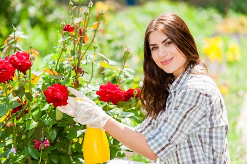 Experienced Hillingdon gardeners planning garden layouts